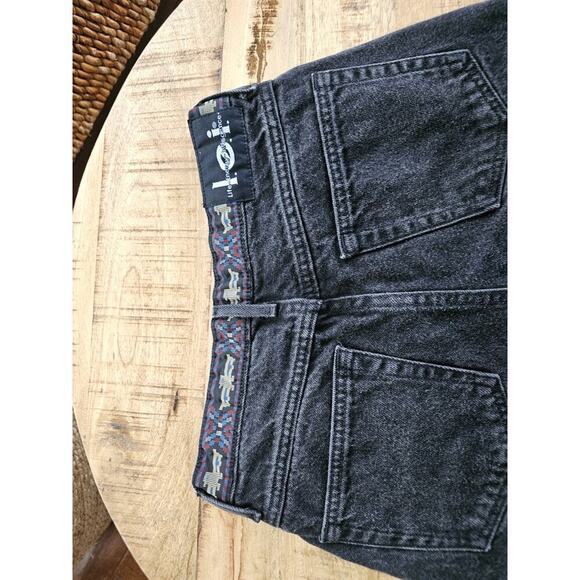 LEI Vintage Aztec Black Flare Boot Cut Denim Jeans Women's Size 9 Y2K - Picture 9 of 13